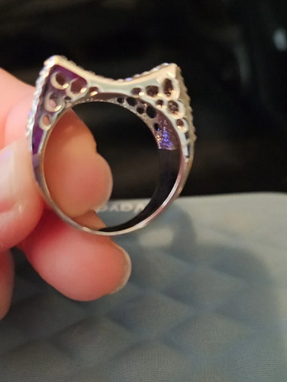 Silver Crystal Pavé Statement Ring - Women Jewelry